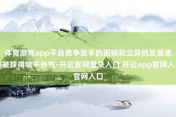 体育游戏app平台竞争敌手的困顿和立异的发展速率被踩得喘不外气-开云官网登录入口 开云app官网入口