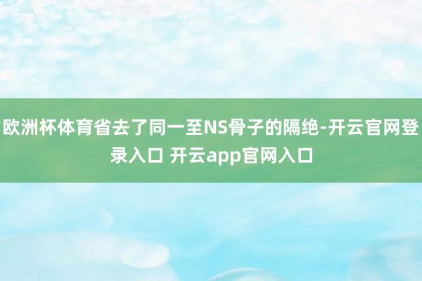 欧洲杯体育省去了同一至NS骨子的隔绝-开云官网登录入口 开云app官网入口