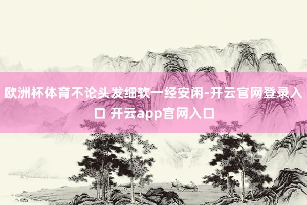 欧洲杯体育不论头发细软一经安闲-开云官网登录入口 开云app官网入口