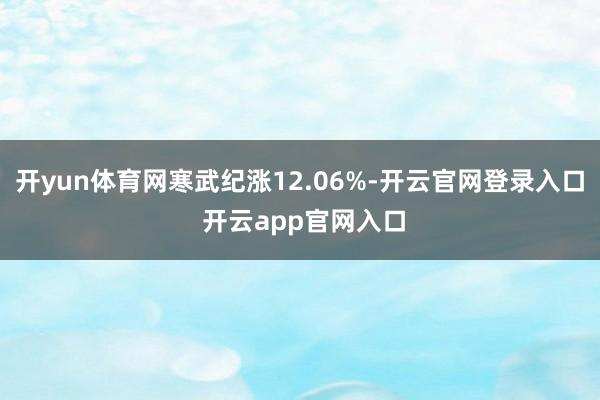 开yun体育网寒武纪涨12.06%-开云官网登录入口 开云app官网入口