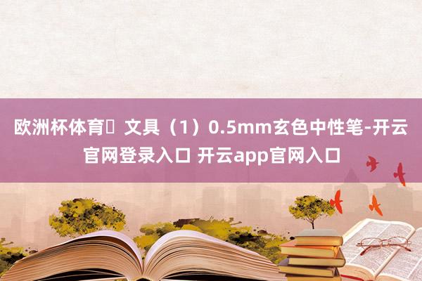 欧洲杯体育⭕文具（1）0.5mm玄色中性笔-开云官网登录入口 开云app官网入口