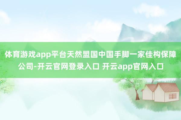 体育游戏app平台天然盟国中国手脚一家佳构保障公司-开云官网登录入口 开云app官网入口